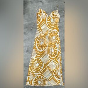 Women’s satin dress tie back details